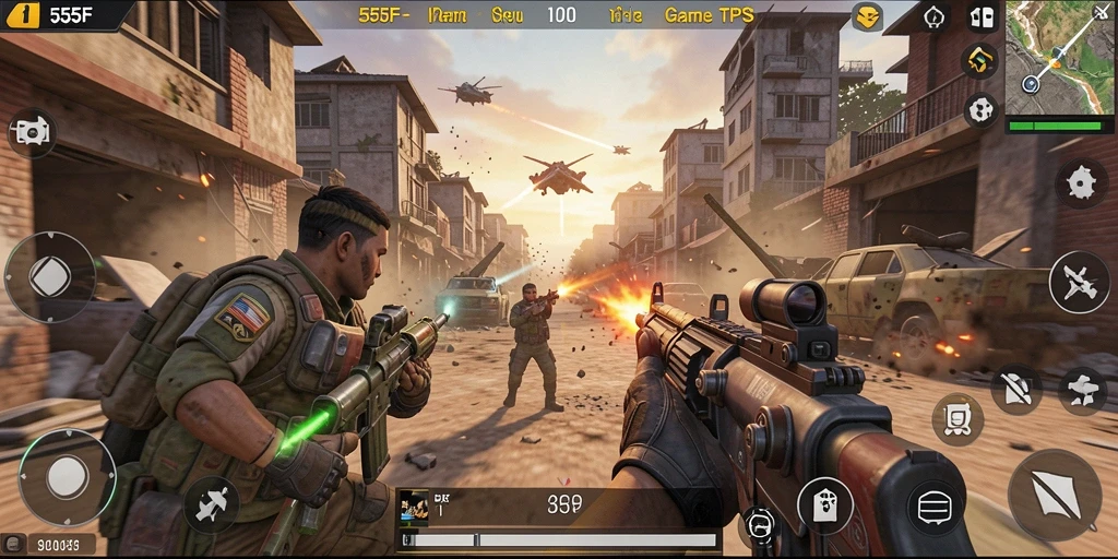 Gameplay seru dan mendebarkan dari 555F dalam pertempuran TPS.