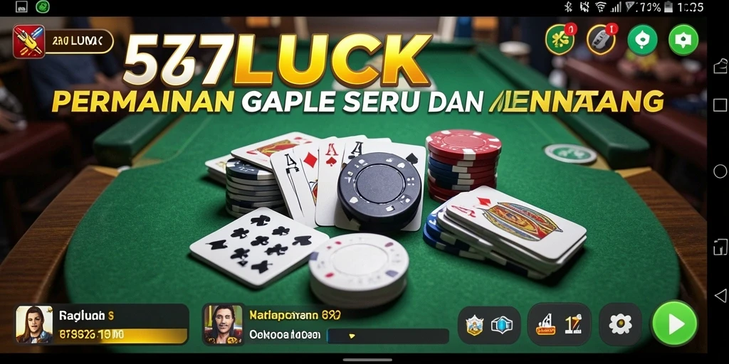 Screenshot gameplay Gaple di 567LUCK menunjukkan aksi seru dan interaksi pemain.