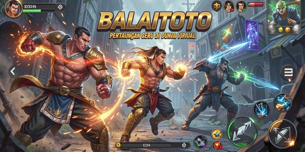 Screenshot mempertunjukkan aksi pertarungan seru di BALAITOTO.