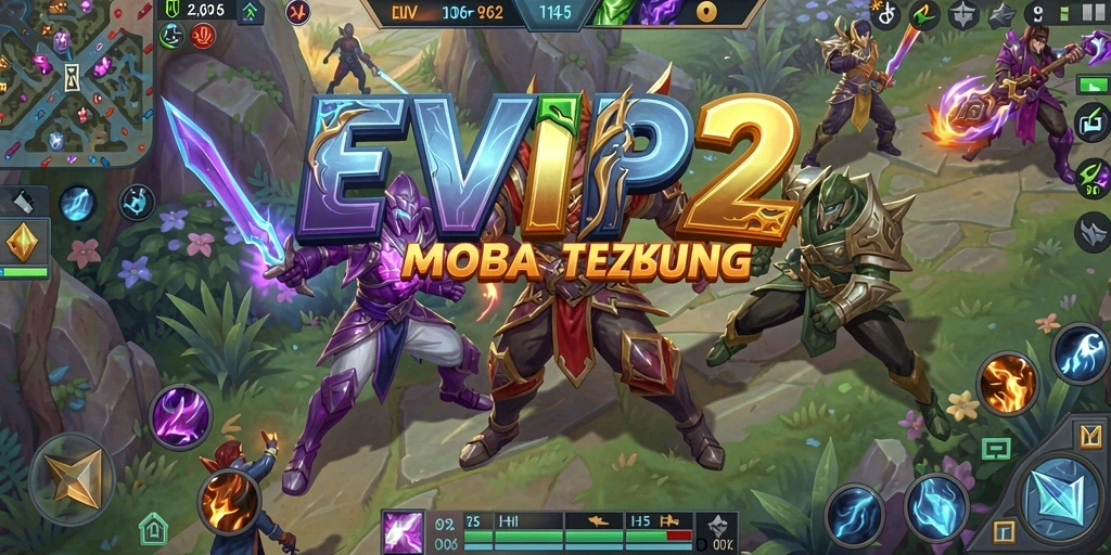 Screenshot gameplay seru di EVIP2 dengan aksi pertarungan yang mendebarkan.