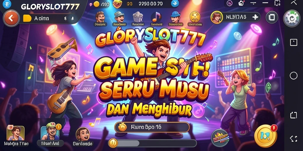 Tampilan gameplay GLORYSLOT777 yang menarik dan penuh warna.