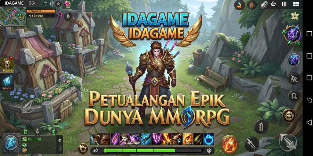 Tampilan gameplay menakjubkan dari IDAGAME dalam dunia MMORPG.