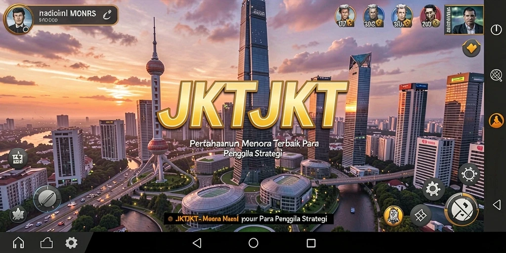 Gameplay menakjubkan di JKTJKT yang menunjukkan pertahanan menara.
