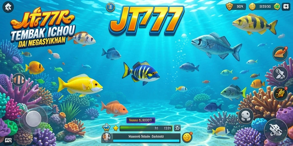Tampilan gameplay JT777 yang seru saat menangkap ikan.