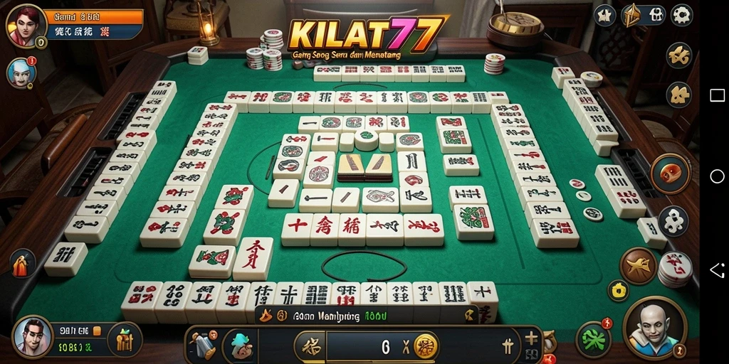 Tampilan gameplay KILAT77 dengan grafik menarik dan tingkat tantangan Mahjong.