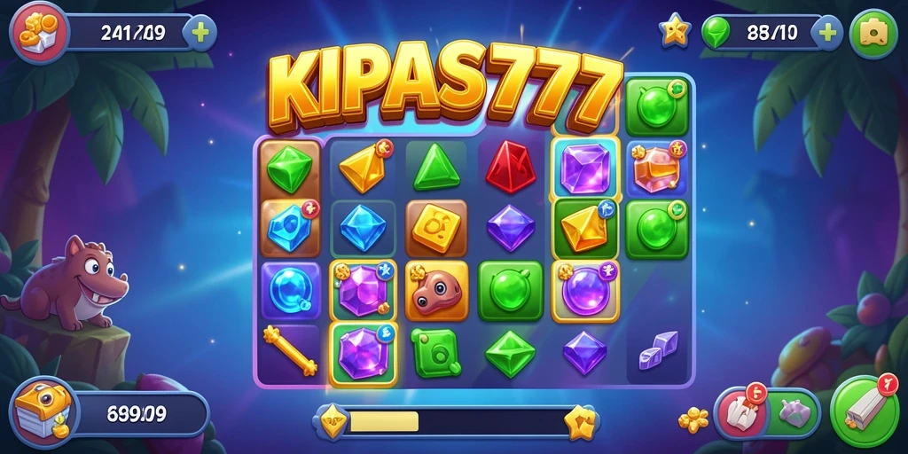 Tampilan gameplay KIPAS777 yang seru dan penuh warna.