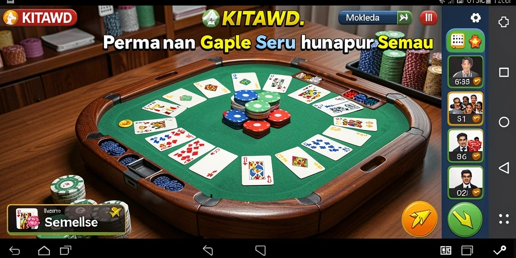 Tampilan gameplay menyenangkan dalam KITAWD Gaple.