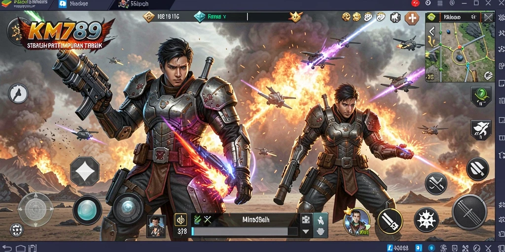 Tampilan gameplay KM789 yang menegangkan dalam genre SLG.