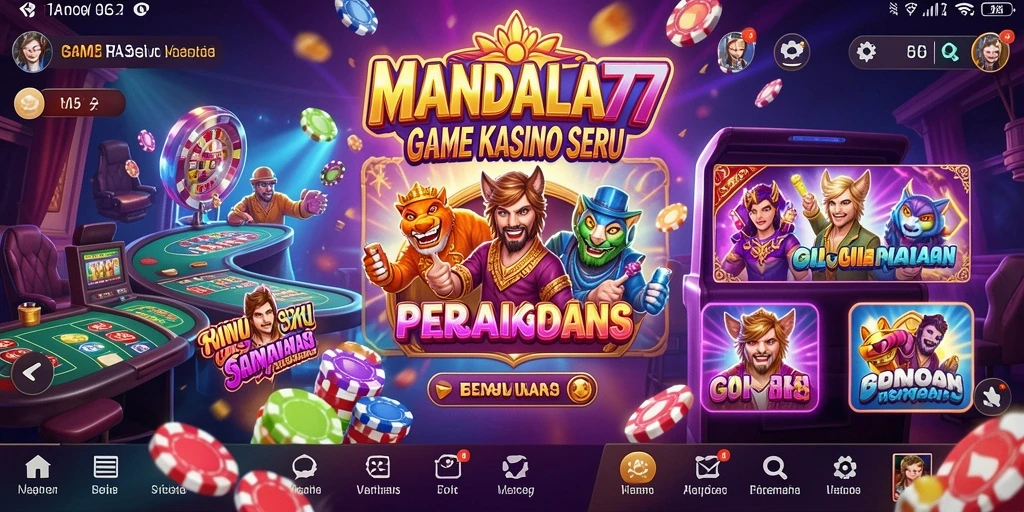 Screenshot gameplay MANDALA77 yang menampilkan suasana kasino yang mengasyikkan.