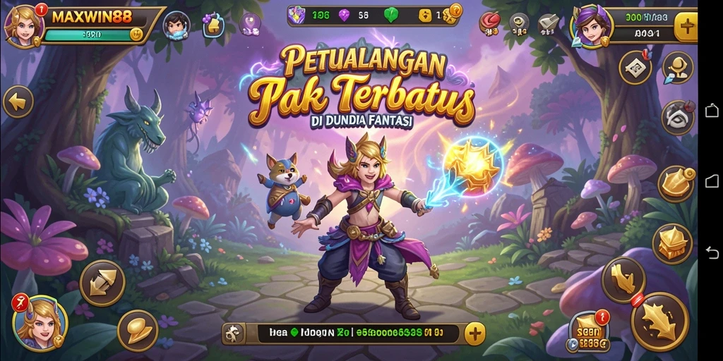 Screenshot gameplay <strong>MAXWIN88</strong> menampilkan aksi petualangan yang menegangkan.