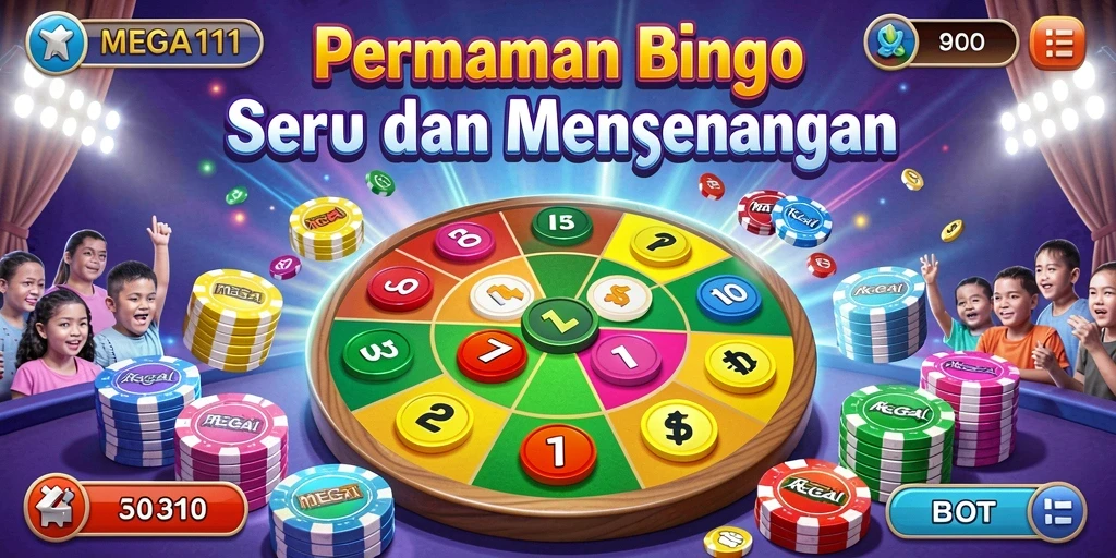 Tampilan gameplay seru di MEGA111 dengan pemain bersaing dalam Bingo.