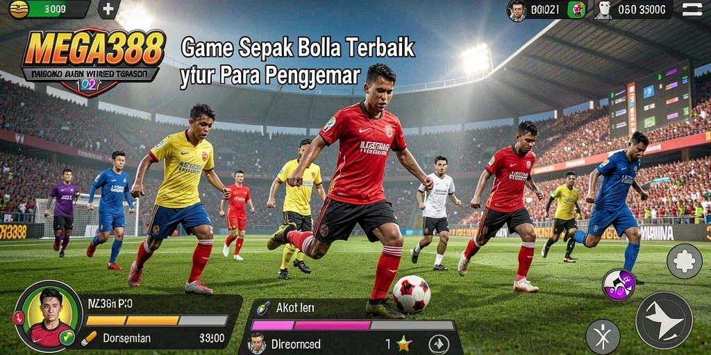Tampilan gameplay MEGA388 dengan grafik sepak bola yang menawan.