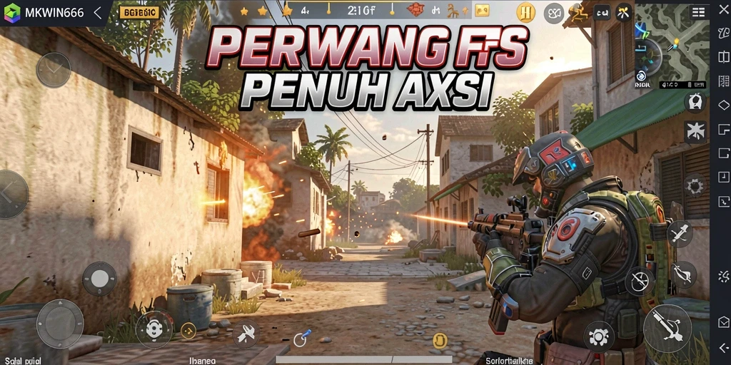 Tampilan aksi pertempuran seru di MKWIN666.