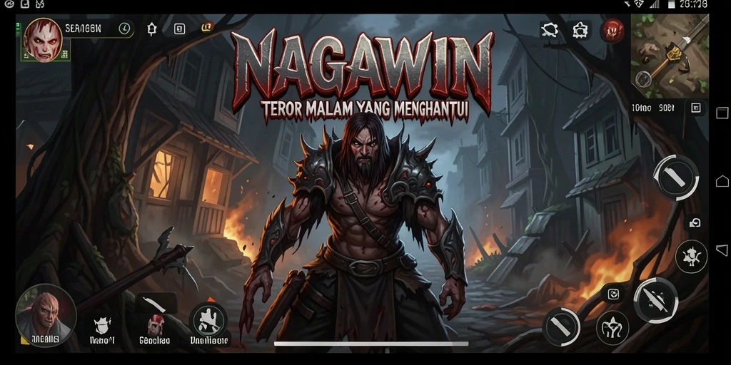 Tangkapan layar gameplay <strong>NAGAWIN</strong> yang menampilkan suasana mencekam.