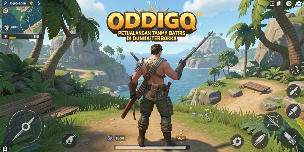 Screenshot gameplay ODDIGO menampilkan petualangan seru di dunia terbuka.