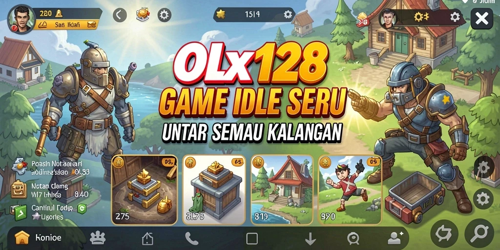 Tangkapan layar gameplay OLX128 yang menunjukkan aksi Idle yang seru.
