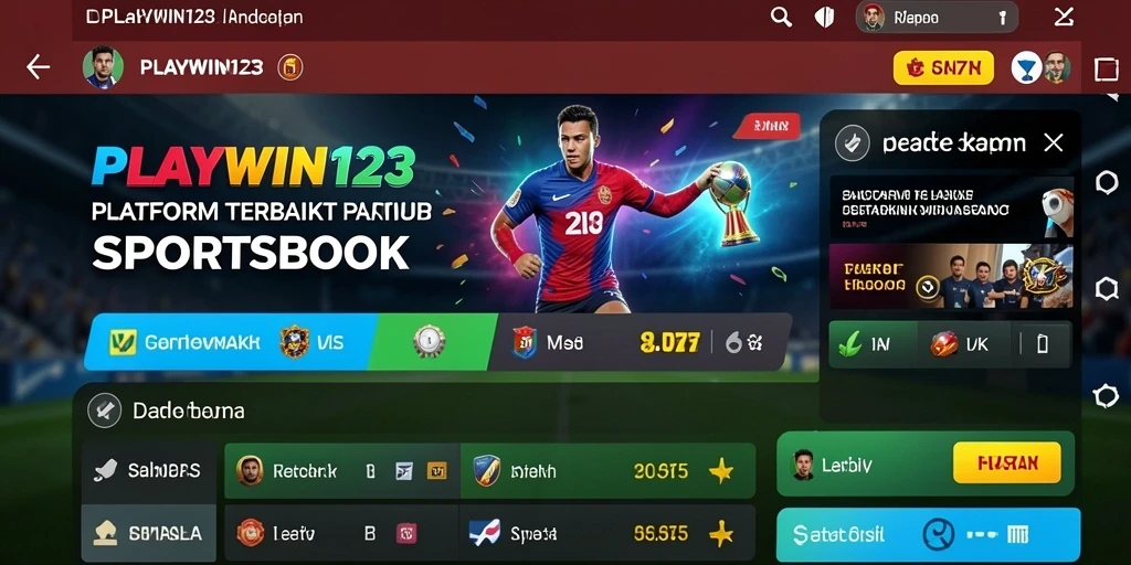 Tampilan utama <strong>PLAYWIN123</strong> menampilkan berbagai pilihan taruhan olahraga.