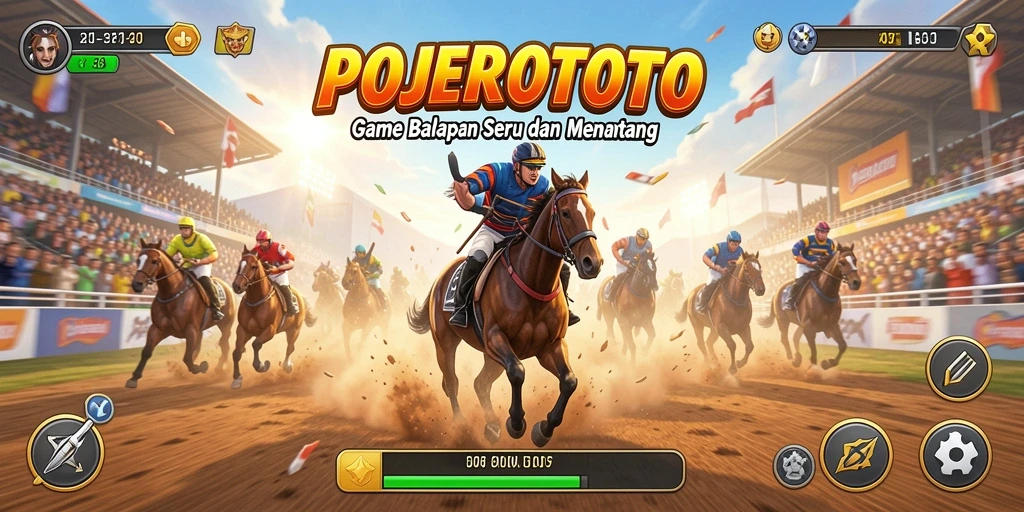 Gameplay balapan seru di POJEROTOTO dengan kendaraan yang memukau.