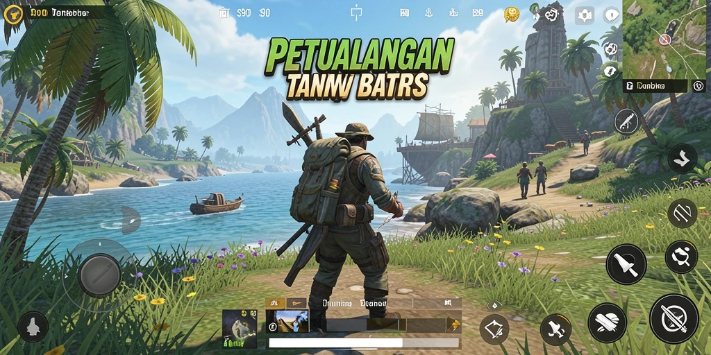 Screenshot gameplay S80 menampilkan eksplorasi dunia terbuka.