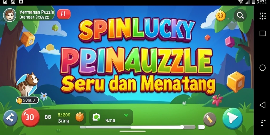Screenshot SPINLUCKY menampilkan gameplay Puzzle yang menantang dan menyenangkan.