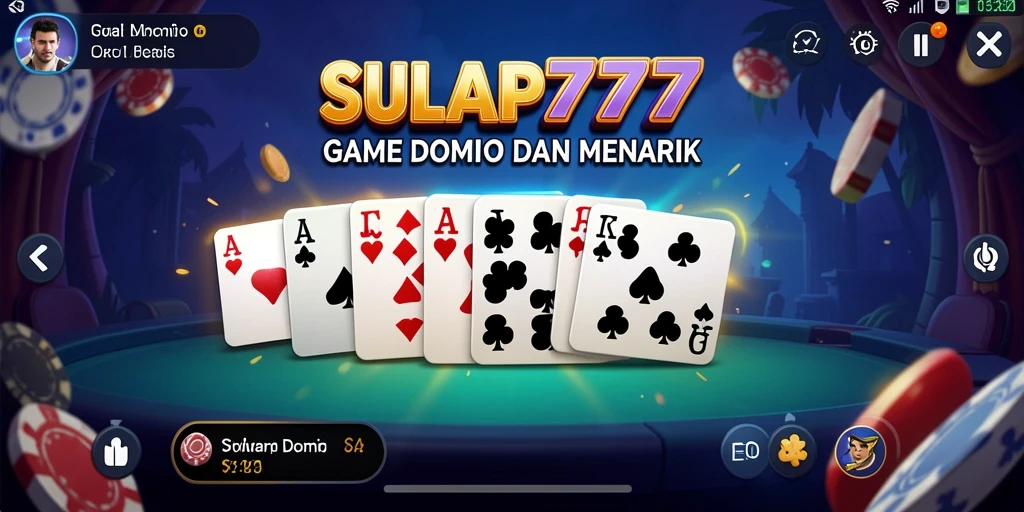 Tampilan gameplay SULAP777 dengan domino yang menarik dan interaktif.