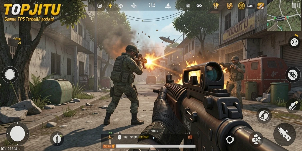 Screenshot gameplay <strong>TOPJITU</strong> menampilkan aksi seru dan grafis mengesankan.