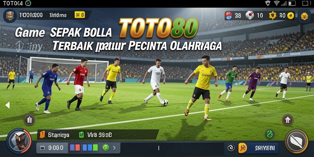 Tampilan gameplay TOTO80 yang menegangkan saat pertandingan sepak bola.