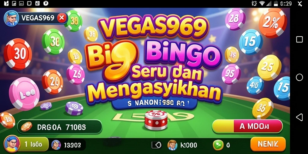 Tampilan gameplay seru dari VEGAS969 yang menampilkan Bingo.